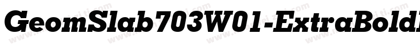 GeomSlab703W01-ExtraBoldIt Regular字体转换